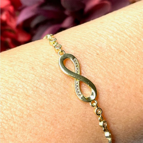 Gold Infinity Bracelet - Picture 2 of 4